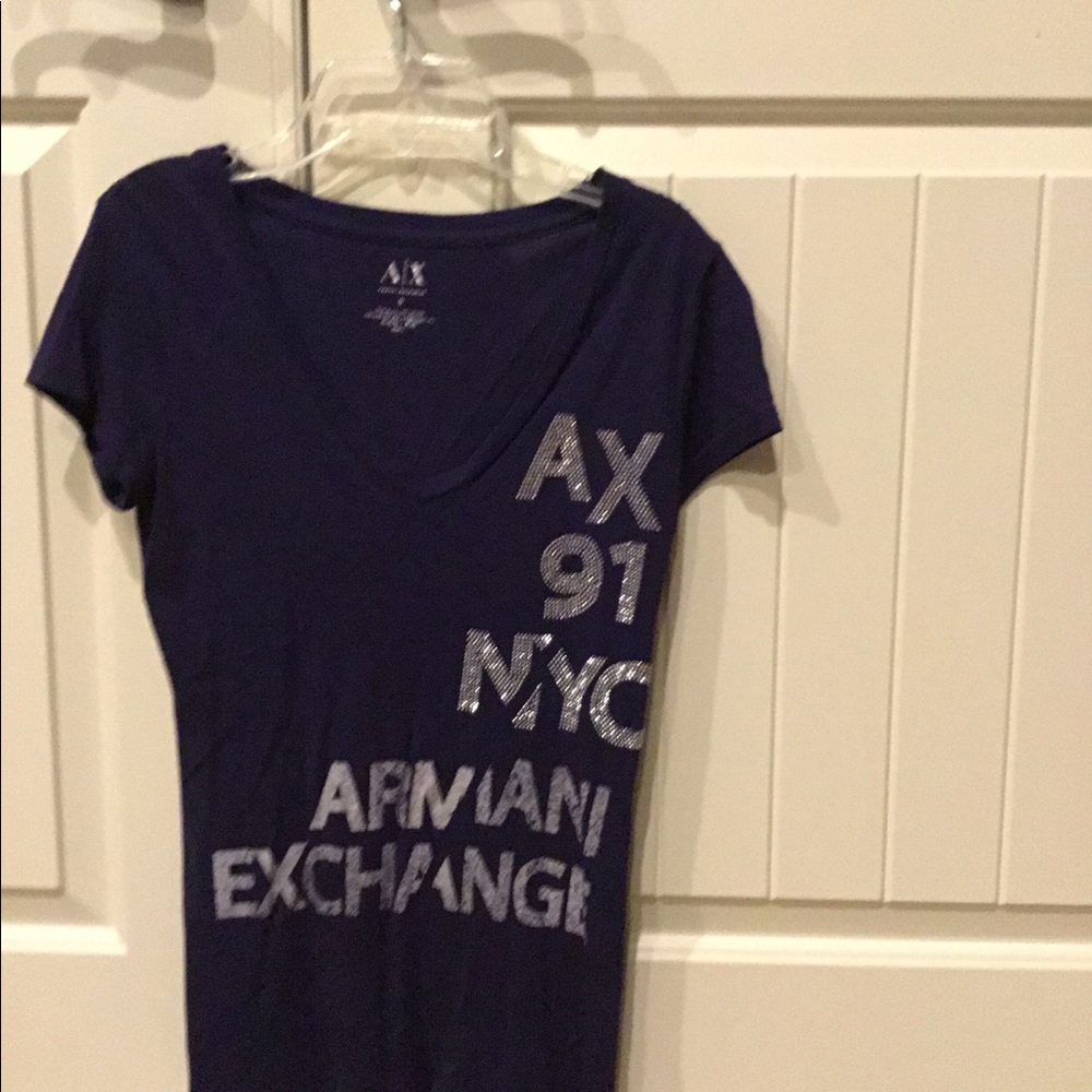 Dark purple V-neck T-shirt
